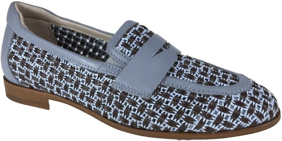 Softwaves 9.10.11 003 jeansblauwe mocassin voor steunzolen Bonne Shoe