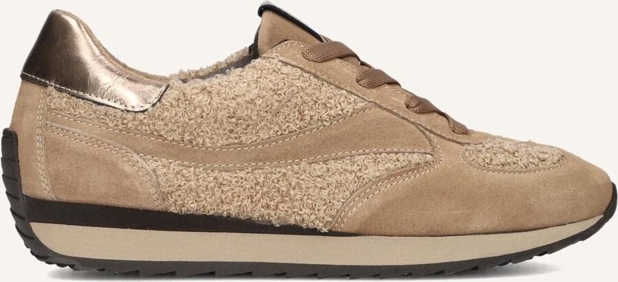 SOFTWAVES Lage Sneakers Dames 9.32.08 Maat: 39 Materiaal: Suède Kleur: Beige
