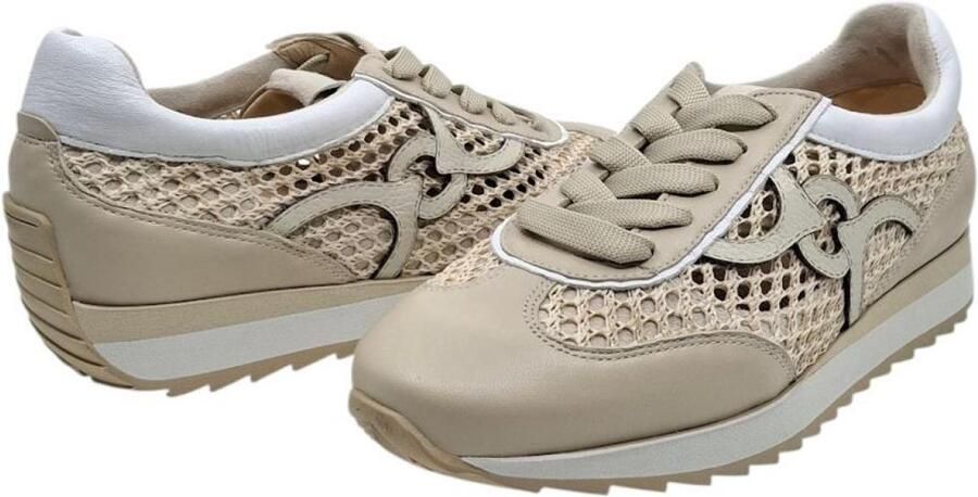 Softwaves 9.32.29 005 Almond Coco dames veterschoen sneakerzool