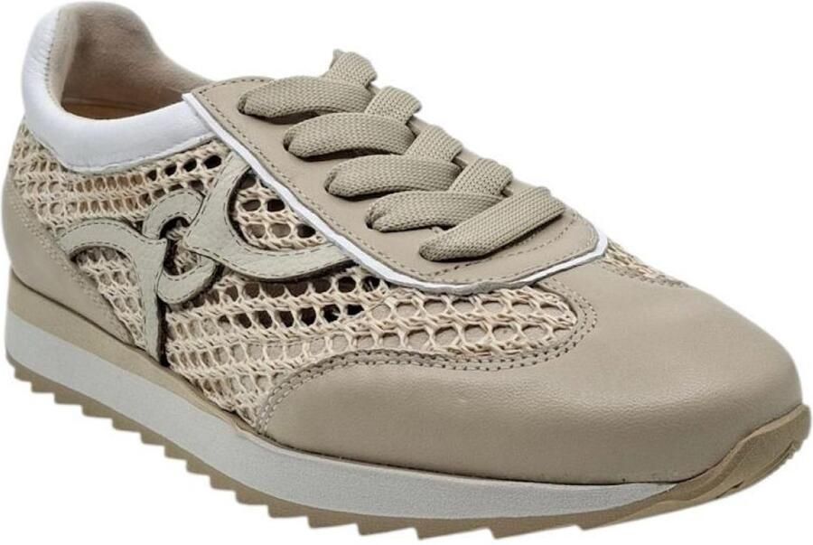Softwaves 9.32.29 005 Almond Coco dames veterschoen sneakerzool