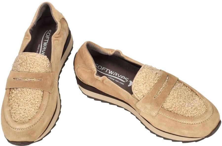 Softwaves -Dames beige ballerina's & mocassins