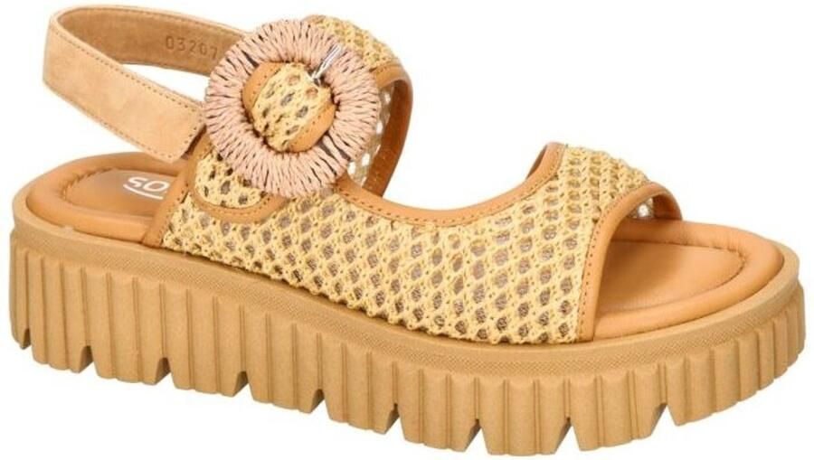 Softwaves -Dames beige sandalen