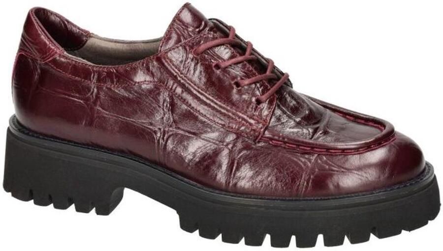 Softwaves -Dames bordeaux lage gesloten schoenen