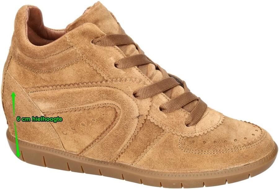 Softwaves -Dames cogna caramel sneakers