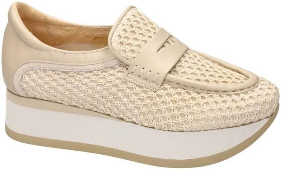 Softwaves -Dames crÈme ballerina's & mocassins