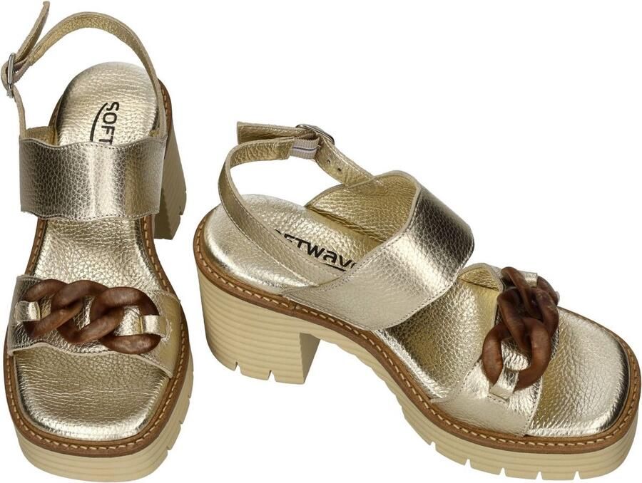 Softwaves -Dames goud sandalen