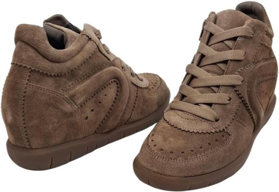 Softwaves Patty Capuccino Hoge sneaker met uitneembaar voetbed