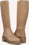 SOFTWAVES Hoge Laarzen Dames Vera 06 Maat: 37 5 Materiaal: Suède Kleur: Camel - Thumbnail 2