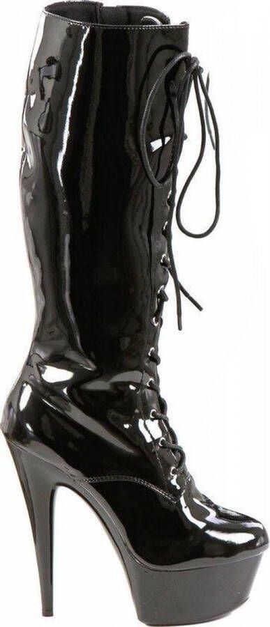 Soisbelle Grote Maten knee Boot S9161 Zwart