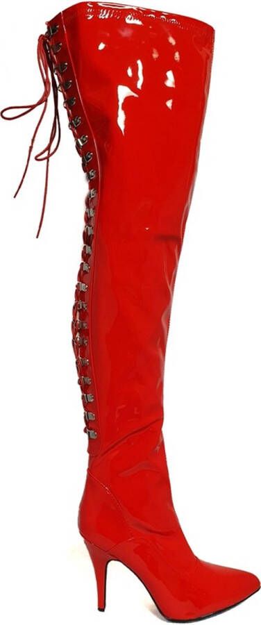 Soisbelle Kunstleren strakke Laklaarzen 89526 Rood