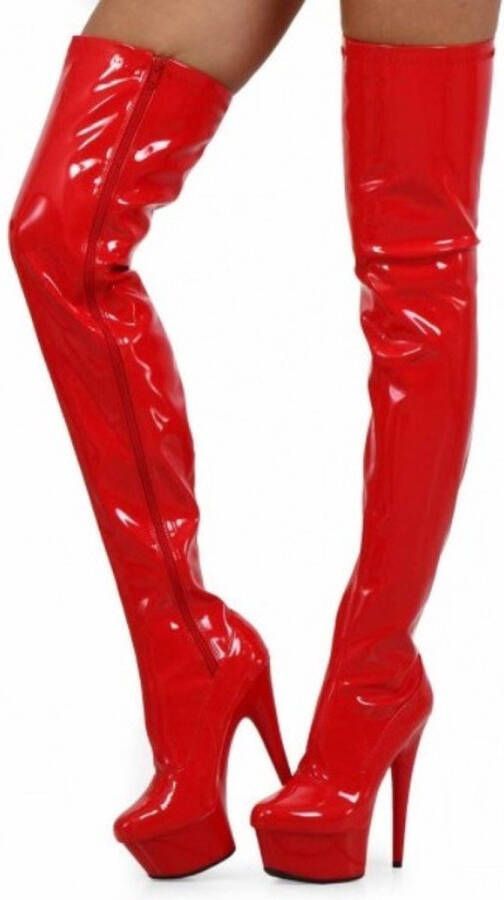 Soisbelle Overknee Boot SB303 Rood Imitatielakleer - Foto 2