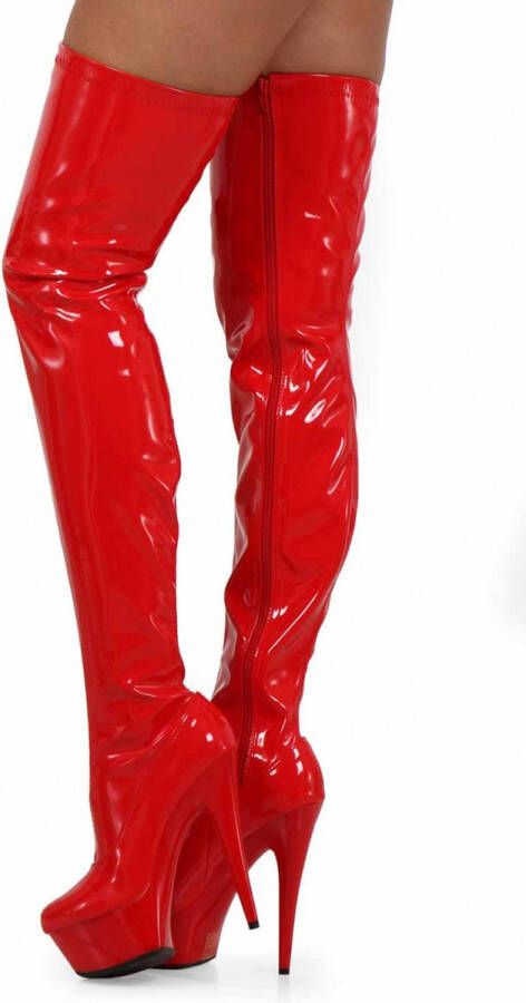 Soisbelle Overknee Boot SB303 Rood Imitatielakleer - Foto 3