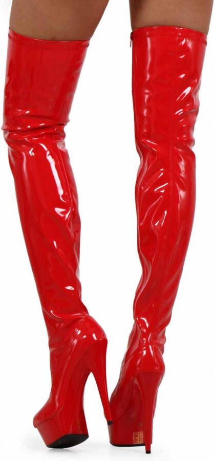 Soisbelle Overknee Boot SB303 Rood Imitatielakleer - Foto 4