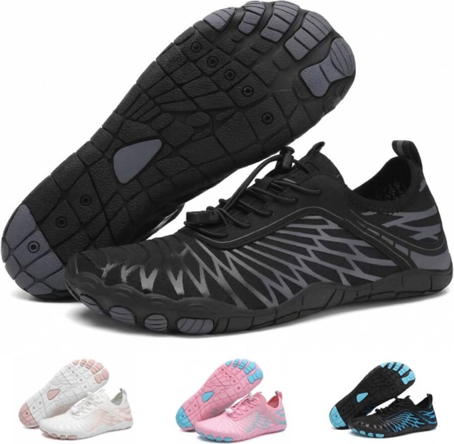 Solfit Barefoot Schoenen & Sportschoenen Sneakers Fitnessschoenen Hardloopschoenen Ade d Knit Textiel Zwart 42- BAREON