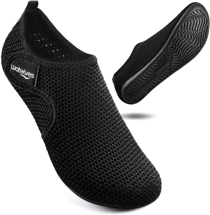 SolidKeus Unisex Waterschoenen Ade d en Sneldrogend Zwart