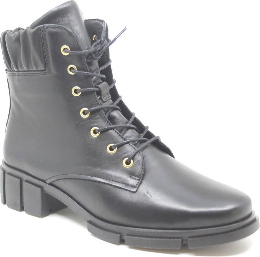 Solidus Solid 01078 Zwarte stoere dames veterboot wijdte HK