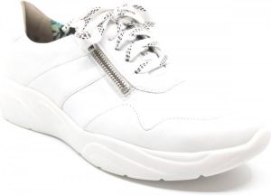 Solidus Solid 10047 Witte sneaker met stretchleer wijdte H