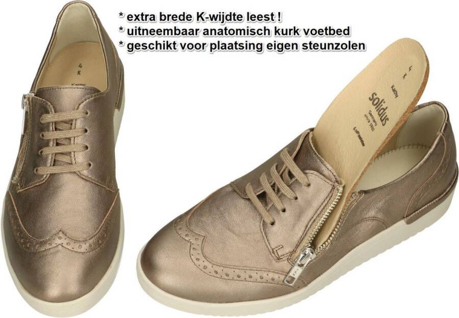 Solidus Solid Dames brons lage gesloten schoenen