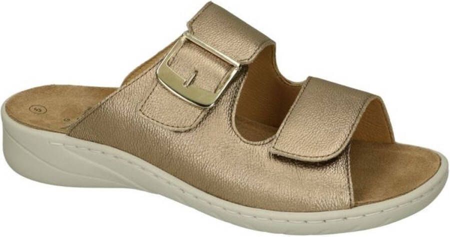 Solidus Slippers dames Wellness Spezial 20187-40312 (H) glory fango goudkleur 2 3 en