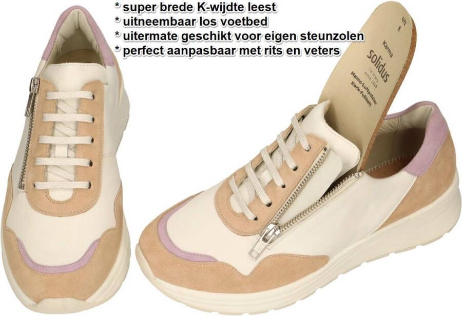 Solidus Solid Dames off-white-crÈme-ivoorkleur sneakers