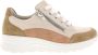 Solidus Solid 30546 Beige combi kleurige brede dames sneakers met rits - Thumbnail 3