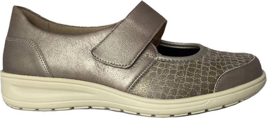 Solidus Dames Instappers & Ballerina's Kate Marmo 29506-40169 Taupe Metallic