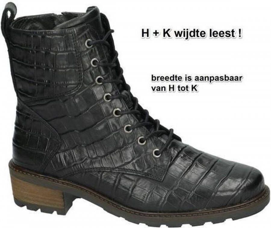 Solidus Kinga Zwarte Veterboot K-leest