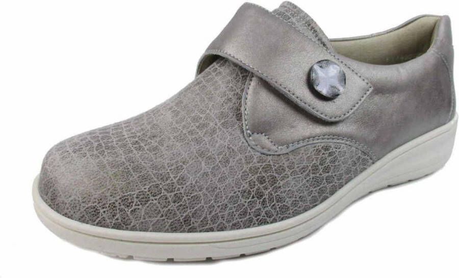 Solidus Dames Instappers & Ballerina's Solid -40208 Kate Taupe Metallic