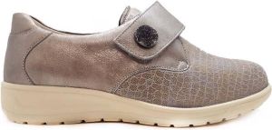 Solidus Dames Instappers & Ballerina's Solid -40208 Kate Taupe Metallic
