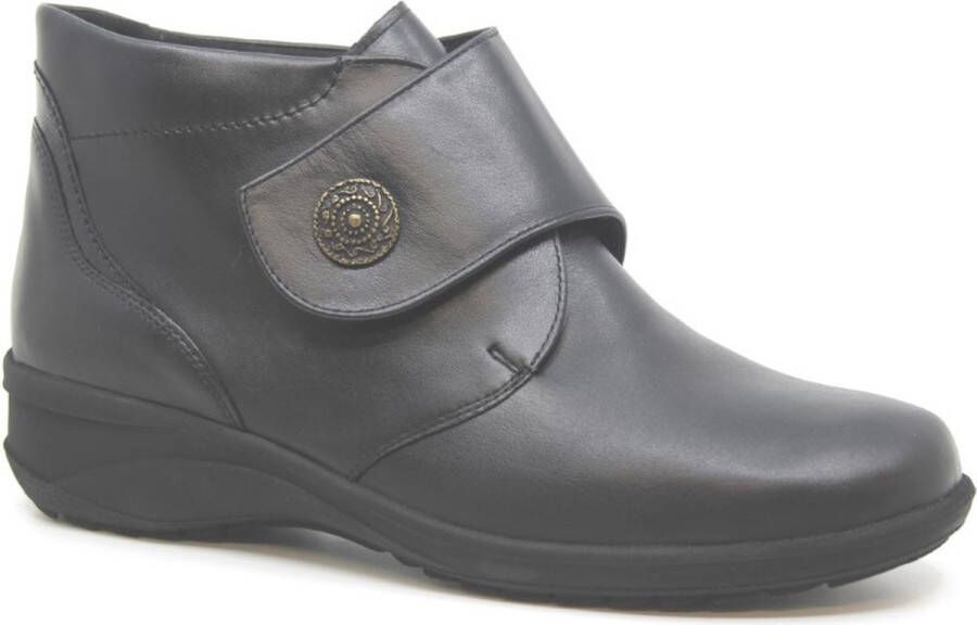 Solidus Solid 00701 Zwarte halfhoge klittenband boot wijdte K - Foto 1