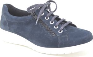 Solidus Solid 80033 Blauwe brede sneakers met rits