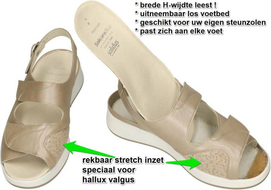 Solidus Solid Dames beige sandalen