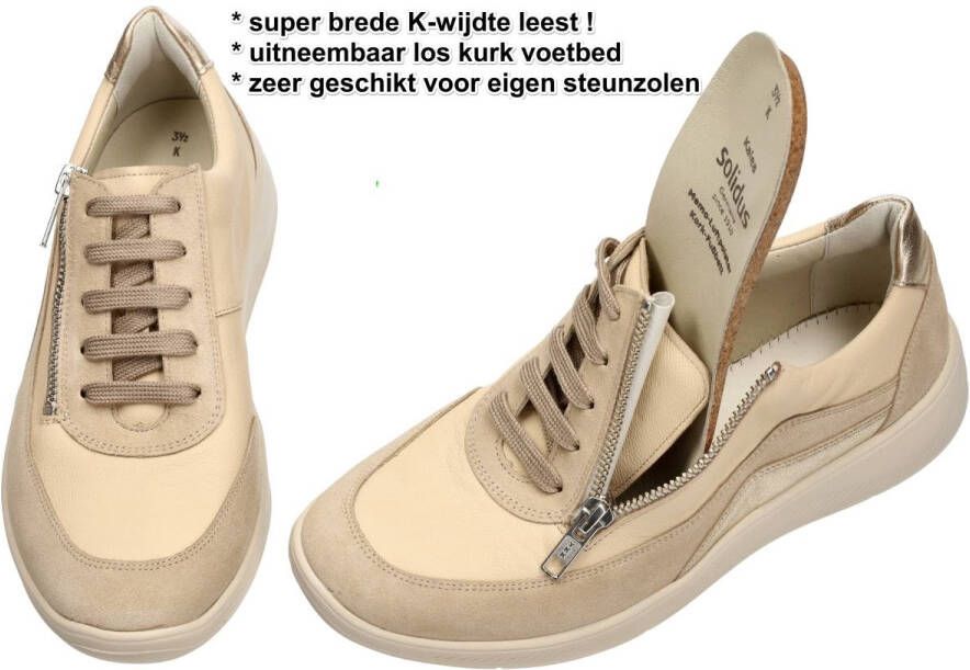 Solidus Solid Dames beige sneakers
