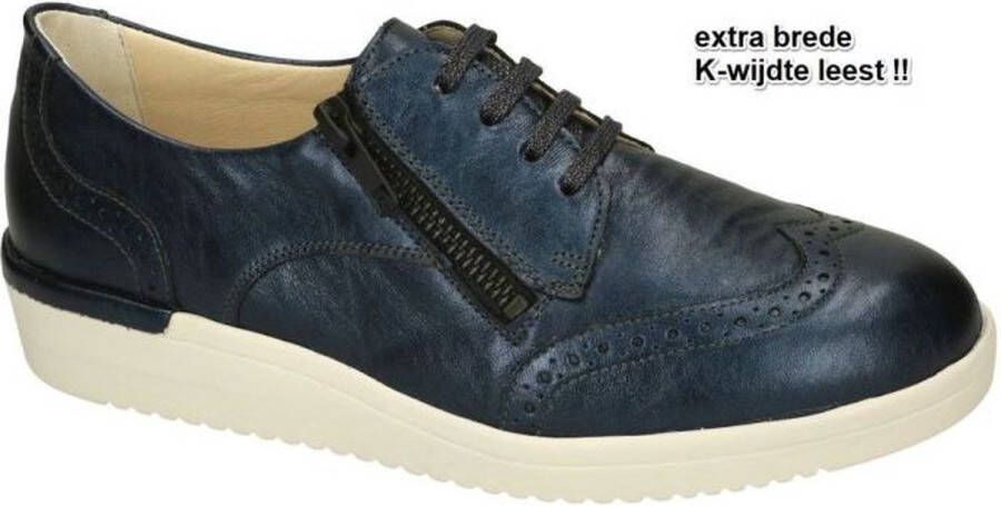 Solidus Solid Dames blauw donker lage gesloten schoenen