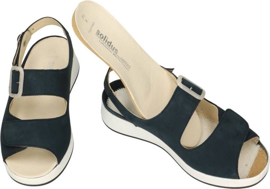 Solidus Solid Dames blauw donker sandalen