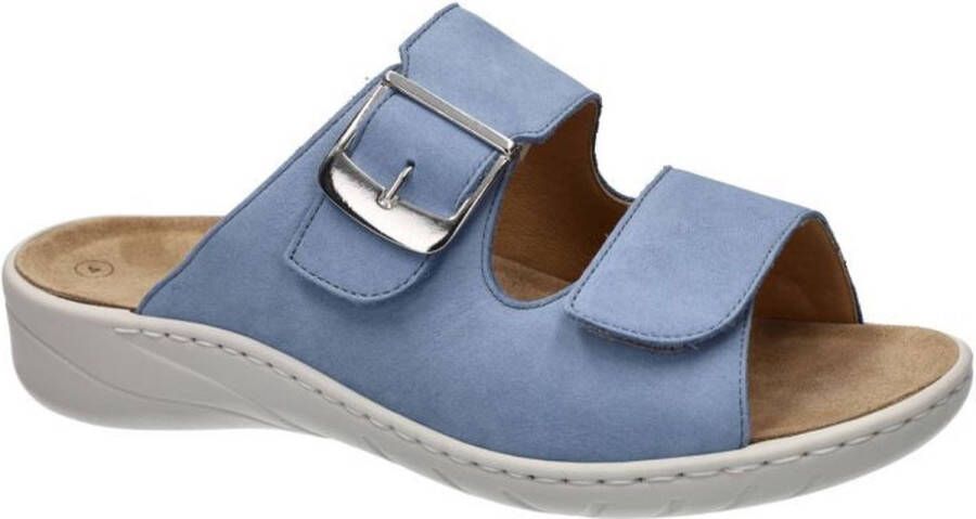 Solidus Solid Dames blauw licht slippers & muiltjes