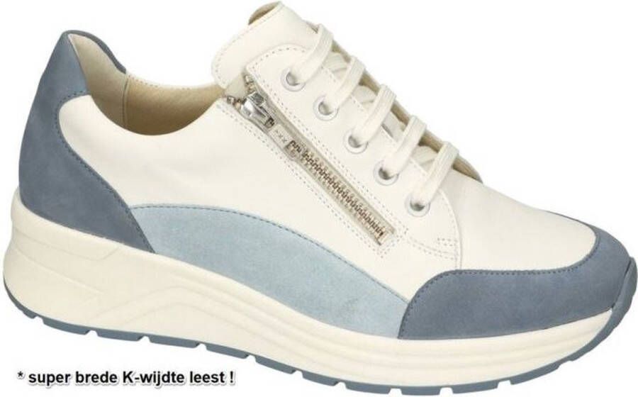 Solidus Dames Veterschoenen Karma Jeans Weiss Jeansblauw - Foto 2