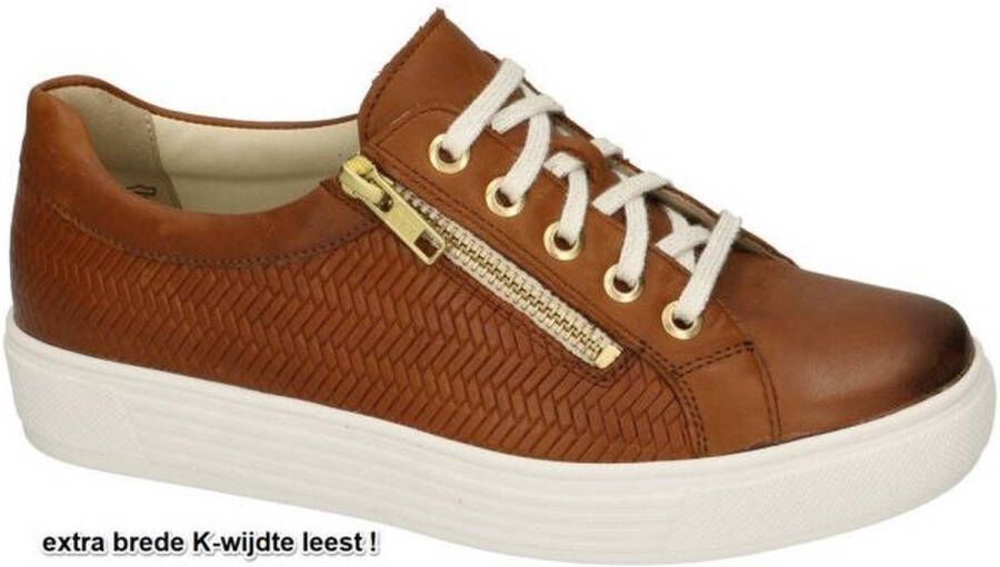 Solidus -Dames cognac caramel sneaker-sportief