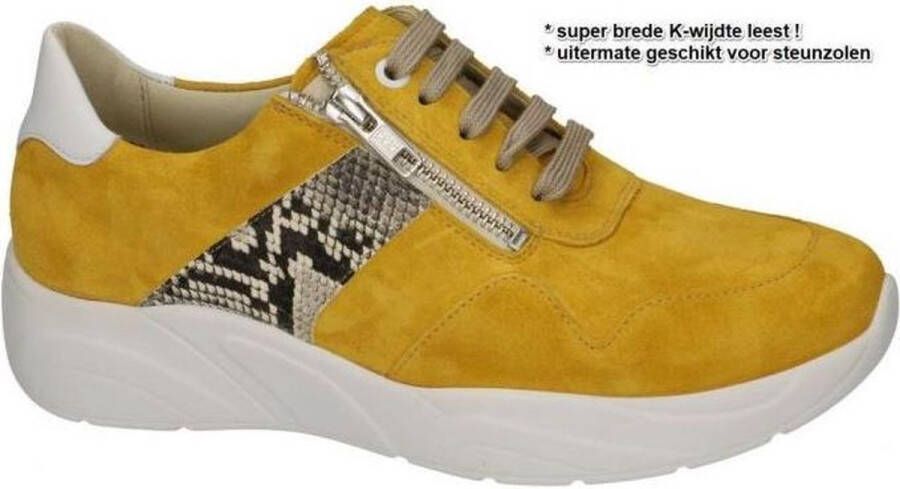 Solidus Solid Dames geel sneaker-sportief