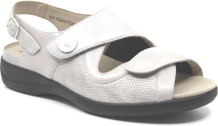 Solid 73500 20715 Lichtgrijs Dames sandaal met stretch