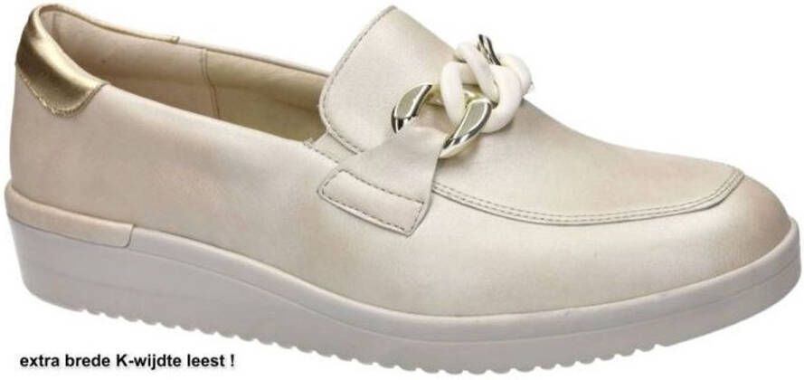 Solidus Solid Dames off-white ecru parel ballerina's & mocassins