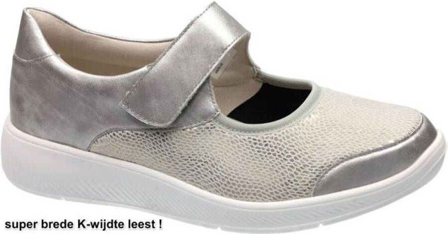 Solidus Solid Dames zilver ballerina's & mocassins