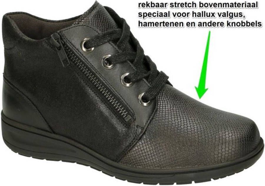 Solidus Solid Dames zwart bottines