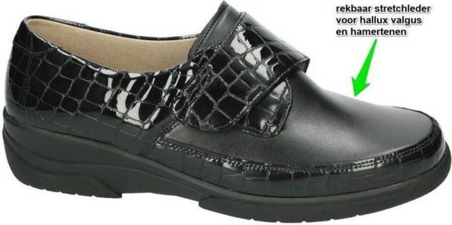 Solidus Solid Dames zwart comfortschoenen