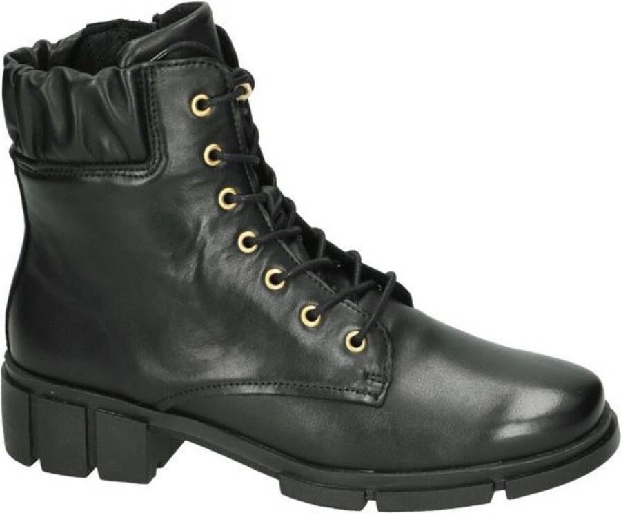 Solidus Solid 01078 Zwarte stoere dames veterboot wijdte HK