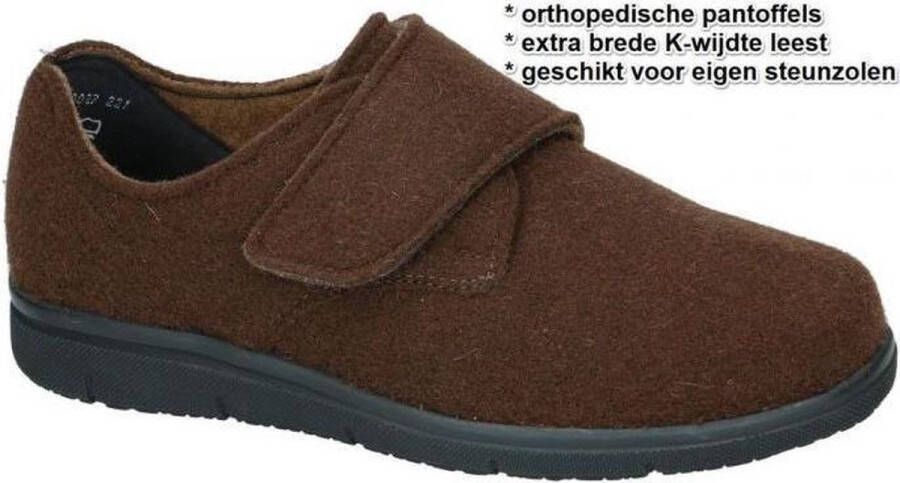 Solidus Solid Heren bruin donker pantoffels & slipper