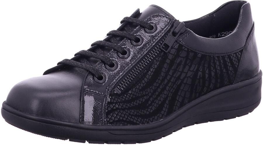 Solidus Dames Comfort veterschoenen zwart