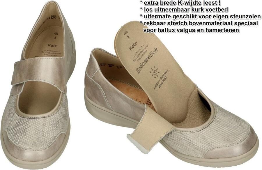 Solidus Dames Instappers & Ballerina's Kate Cable nerone Sasso Grey Zilver - Foto 3