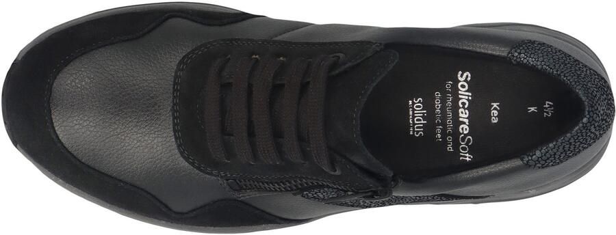 Solidus Dames sneaker Artikel Kea 66501-21050 Extra breed Wijdte H K Zwart Combi