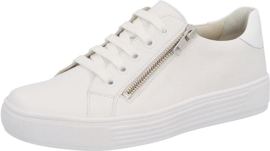 Solidus Solid 10234 Witte dames sneaker met rits en uitneembaar voetbed wijdte H - Foto 2